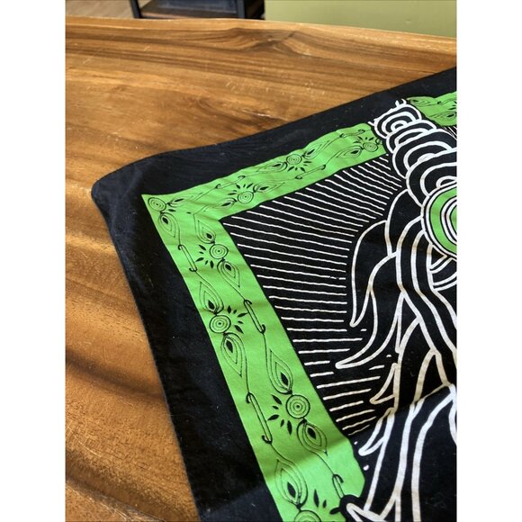 Official Mastodon ONCE MORE 'ROUND THE SUN Bandana Green/Black 19” X 20” - Picture 5 of 10